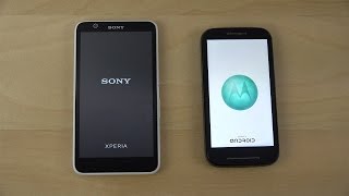 Sony Xperia E4 vs Moto E  Which Is Faster 4K [upl. by Lecrad]