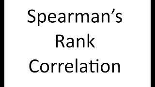 Spearmans Rank Correlaiton [upl. by Atteloj]