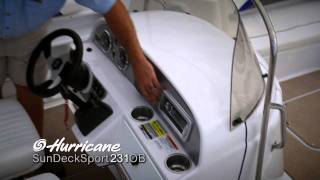 Hurricane SunDeck Sport 231 OB Product WalkThrough [upl. by Dorris631]