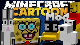 Minecraft Mod  Cartoon Mod  New Mobs Items and Weapons [upl. by Collbaith746]