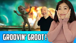 Baby Groot Dancing To Mr Blue Sky Reaction  ELO and Marvel creating magic [upl. by Teryl]