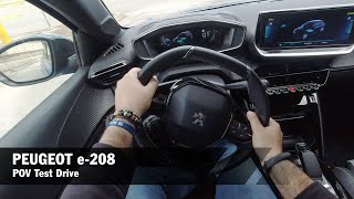 POV Test Drive  Peugeot e208 2020 Car of The Year 2020 [upl. by Assereht]