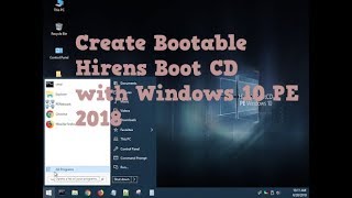 Create Bootable Hiren’s BootCD Windows 10 PE x64 on USB Flash Drive 2018 [upl. by Dekow]