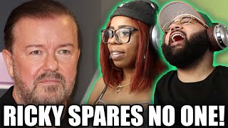 Ricky Gervais Funniest Talk Show Moments  UNHINGED COMEDY  BLACK COUPLE REACTS [upl. by Caritta]