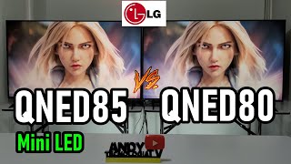 LG QNED85 Mini LED vs QNED80 Edge LED  Ambos tienen 2 puertos HDMI 21 [upl. by Annohsal]