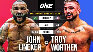 John Lineker vs Troy Worthen  Full Fight Replay [upl. by Jola]