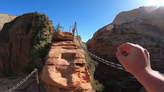 POV One Minute of Me Being Terrified on Angel’s Landing… [upl. by Olodort]