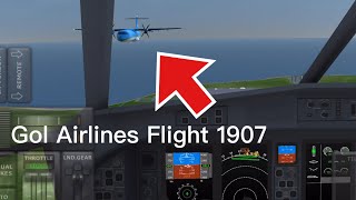 Gol Airlines Flight 1907 recreated in Turboprop Flight Simulator [upl. by Joeann800]