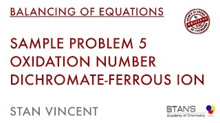 Balancing of Equations  Oxidation Number Method  Dichromate and Ferrous Iron [upl. by Amarillis]