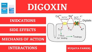 Digxin Overview  Uses Mechanism of action side effects and interactions  by Ruqaiya medsaprkles [upl. by Aihsar]