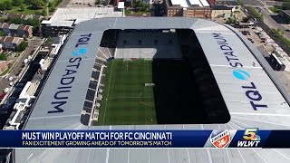 Excitement mounts for FC Cincinnatis playoff game against New York City FC [upl. by Chellman446]