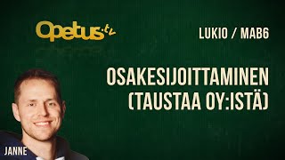 Osakesijoittaminen taustaa Oyistä [upl. by Aillimat]