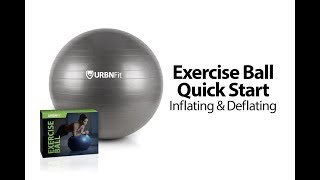 How to inflate and delate Exercise Balls  URBNFit [upl. by Nealson]