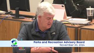 Parks and Recreation Advisory Board  November 20 2024 [upl. by Leinnad]