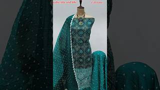 Satin 2D Lakhnavi Work Satin Cotton Lakhnavi Work amp Bandhej [upl. by Phonsa358]