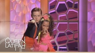 NineYearOlds Yasha and Daniela Dance the Cha Cha on The Queen Latifah Show [upl. by Germain]