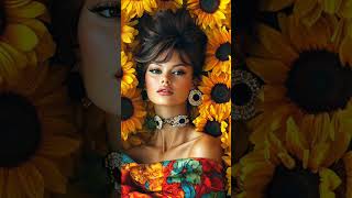 Claudia Cardinale radiant elegance amidst sunflowers [upl. by Christiana985]