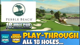 PRO amp EXPERT PLAYTHROUGH  Pebble Beach 18Hole Cup  Golf Clash Guide Tips [upl. by Sehcaep]