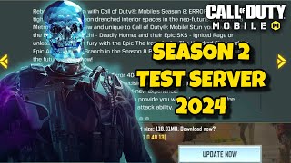 Cod mobile season 2 test server release date  codm test server download link  codm season 2 2024 [upl. by Eiznekcam142]