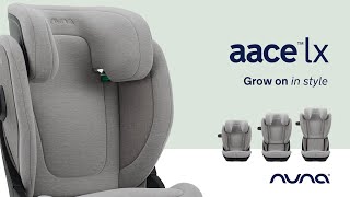 GL  Nuna AACE lx  Booster Car Seat  Grow on in style  Features [upl. by Wolff]