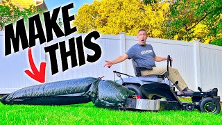 DIY Riding Lawn Mower Leaf Bag  YOU CAN MAKE IT 🍂🍂 [upl. by Priebe]