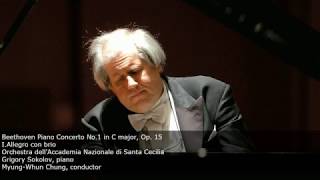 Grigory Sokolov plays Beethoven Piano Concerto No1  1st Mov Rome 2001 [upl. by Aleek]