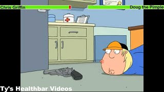 Chris Griffin vs Doug the Pimple with healthbars [upl. by Nehgam]