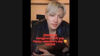 ENG Hongjoong spent Valentines day with Atiny ateez hongjoong [upl. by Bergquist]