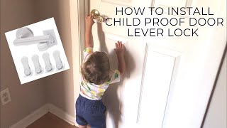 How to Install Child Proof Door Lever Lock [upl. by Ainoloppa]