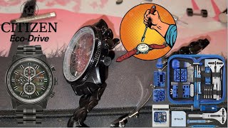 How To ResizeAdjust A Watch Band  Resizing Citizen Nighthawk EcoDrive Watch 🛠️⌚ [upl. by Forras]