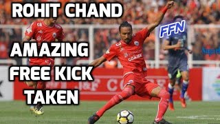 Rohit Chand Amazing Free Kick [upl. by Epoh905]