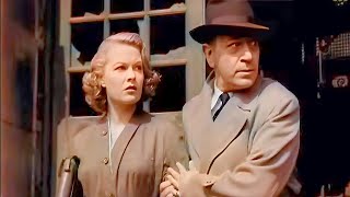 FilmNoir  Escape Route  Ill Get You 1952 George Raft Sally Gray  Colorized [upl. by Yelra]