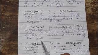 characteristics of management  business studies  class 12th [upl. by Rafaelle]