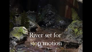 Making of River Set for stop motion using Vallejo still water effect [upl. by Celestia]