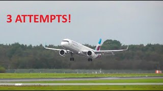 Eurowings Go Around TWICE at Hamburg Airport  10092024 [upl. by Ynaitirb170]