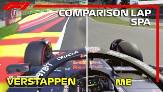 Comparison Lap • vs Max Verstappen • Belgian GP SpaFrancorchamps [upl. by Armond377]