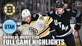 Boston Bruins vs Utah Hockey Club  Full Game Highlights  ESPN NHL [upl. by Verine]