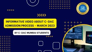 CDAC Admission process of March 2023 Batch Eligibility Criteria  Application details  Preparation [upl. by Adnof]