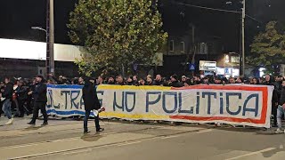 ULTRAS CORTEO ROMANIA  ULTRAS NO POLITICA  ROMANIA  KOSOVO  Nations League [upl. by Lezlie]