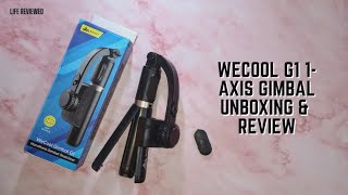 WeCool G1  1 Axis Gimbal Stabilizer with Wireless Remote  Unboxing amp Review [upl. by Annahs]