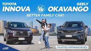 Toyota Innova V vs Geely Okavango Urban Plus Comparison  Philkotse Reviews w English Subtitles [upl. by Aillemac]