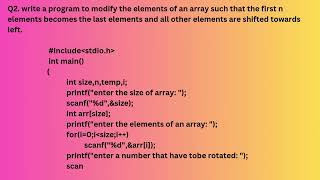 Array Manipulation Shift Elements to the Left [upl. by Loriner51]