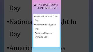 What Day Today  September 22 Shanus All in All shorts informationfactsonthisdayspecialdayyt [upl. by Nomyaw27]