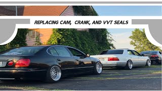 2jz CAM CRANK AND VVT SEAL REPLACEMENT [upl. by Neda]