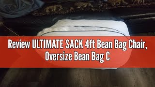 Review ULTIMATE SACK 4ft Bean Bag Chair Oversize Bean Bag Chair for Adults Comfy Chair Bean Bag Co [upl. by Gwenn173]