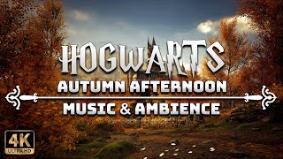 Peaceful Autumn Afternoon at Hogwarts 🍂  4K Harry Potter Music amp Ambience [upl. by Trebma731]