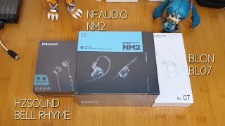 UNBOXING  IMPRESI AWAL NFAUDIO NM2 HZSOUND BELL RHYME BLON BL07 [upl. by Ettesel]