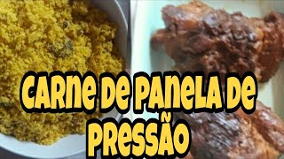 ASSADO DE PANELA DE PRESSÃO  COM FAROFA carne assada na panela de pressão [upl. by Elatan444]