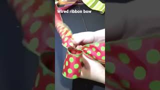 Large wreath bow wired ribbon bow bow bowmaking howtomakeabow [upl. by Yellek]