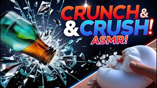 Oddly Satisfying Breaking Glass Bottle ampCrunchy ASMR  Soft Things asmrvideo [upl. by Tod101]